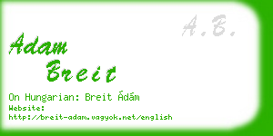 adam breit business card