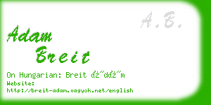 adam breit business card